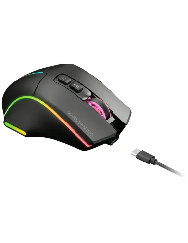 Mars Gaming MMWVECTOR ratón Juego mano derecha RF Wireless + Bluetooth + USB Type-A Óptico 12000 DPI