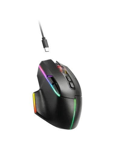 Mars Gaming MMWVECTOR ratón Juego mano derecha RF Wireless + Bluetooth + USB Type-A Óptico 12000 DPI