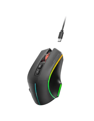 Mars Gaming MMWVECTOR ratón Juego mano derecha RF Wireless + Bluetooth + USB Type-A Óptico 12000 DPI