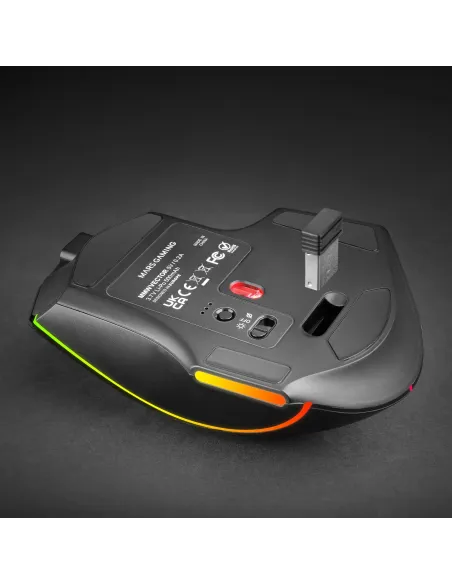 Mars Gaming MMWVECTOR ratón Juego mano derecha RF Wireless + Bluetooth + USB Type-A Óptico 12000 DPI