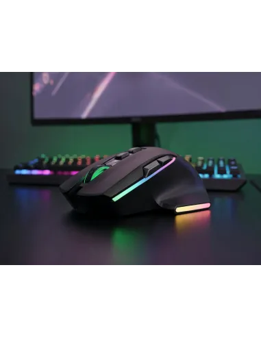 Mars Gaming MMWVECTOR ratón Juego mano derecha RF Wireless + Bluetooth + USB Type-A Óptico 12000 DPI