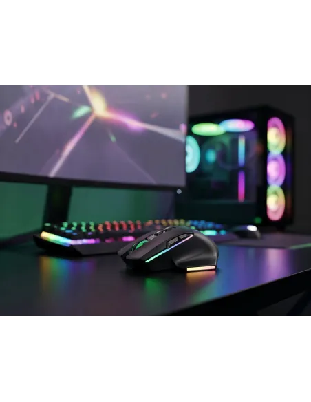Mars Gaming MMWVECTOR ratón Juego mano derecha RF Wireless + Bluetooth + USB Type-A Óptico 12000 DPI