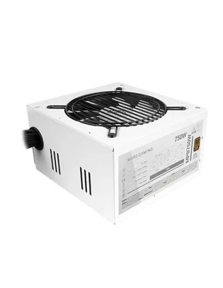 Mars Gaming MPB750, Fuente Alimentación PC 750W ATX, 6 Años Garantía, 80Plus Bronze 230V EU, 90% Eficiencia, Ventilador FDB
