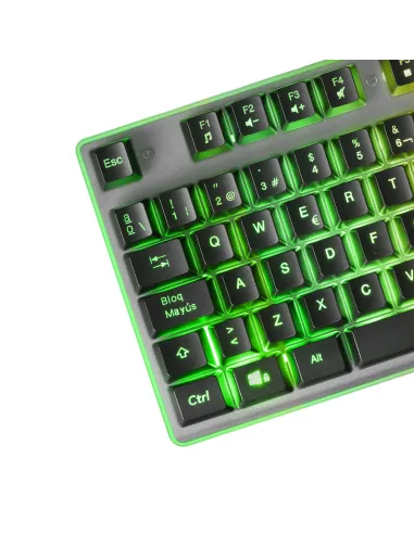 Mars Gaming MK220FR, Teclado Gaming H-Mech, FRGB Rainbow y Halo, Antighosting, Idioma Francés