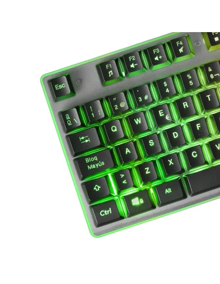 Mars Gaming MK220FR, Teclado Gaming H-Mech, FRGB Rainbow y Halo, Antighosting, Idioma Francés