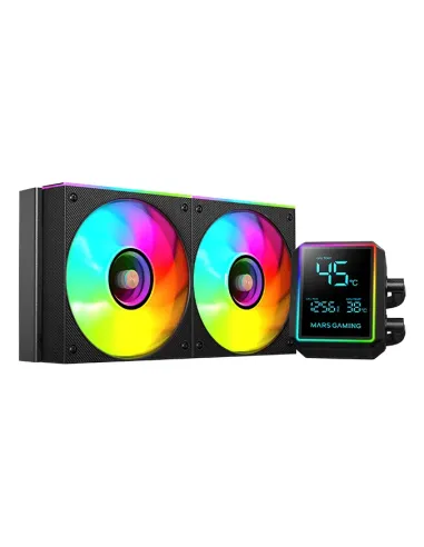 Mars Gaming ML-LCDPRO240 Procesador Sistema de refrigeración líquida todo en uno 12 cm Negro 1 pieza(s)