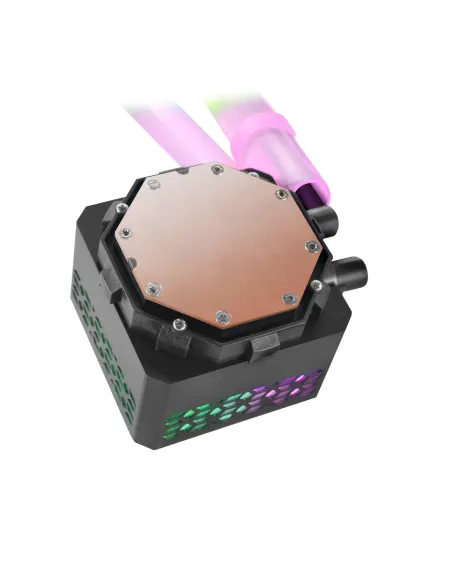 Mars Gaming ML-ULTRA240 Negro, Refrigeración Líquida CPU, TDP 500W, Espejo Infinito, 2 Ventiladores Silenciosos FDB ARGB, Tubos
