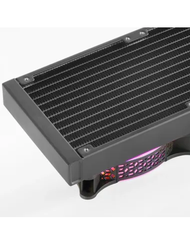 Mars Gaming ML-ULTRA240 Negro, Refrigeración Líquida CPU, TDP 500W, Espejo Infinito, 2 Ventiladores Silenciosos FDB ARGB, Tubos
