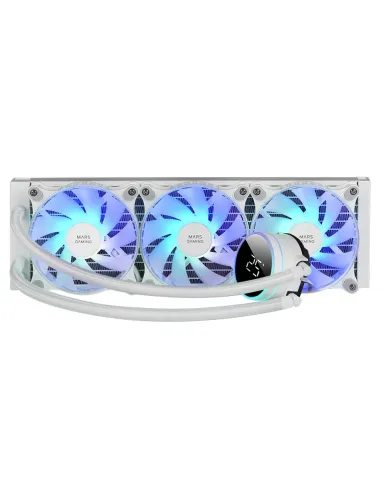 Mars Gaming ML-LCD360, Refrigeración Líquida AIO, TDP 600W, 3x Ventiladores FDB ARGB 120mm, Pantalla LCD con Monitoreo de