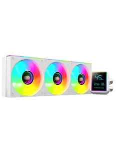 Mars Gaming ML-LCDPRO360W Procesador Sistema de refrigeración líquida todo en uno 12 cm Blanco 1 pieza(s)