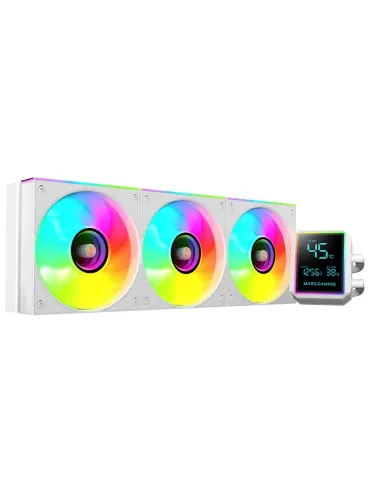 Mars Gaming ML-LCDPRO360W Procesador Sistema de refrigeración líquida todo en uno 12 cm Blanco 1 pieza(s)