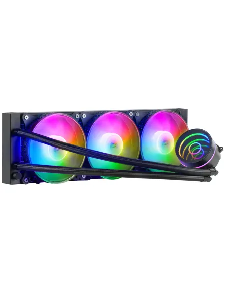 Mars Gaming ML-ONE360, Refrigeración Líquida CPU, TDP 550 W, Espejo Infinito, 3 Ventiladores FRGB Silenciosos, Multisocket