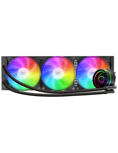 Mars Gaming ML-ONE360, Refrigeración Líquida CPU, TDP 550 W, Espejo Infinito, 3 Ventiladores FRGB Silenciosos, Multisocket