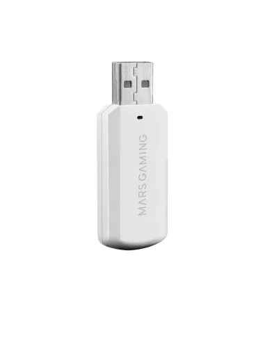 Mars Gaming MHW-100 Blanco, Auriculares Inalámbricos ARGB Flow, Micrófono ENC Extraíble,Cancelación de Ruido Activa ENC +
