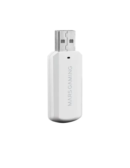 Mars Gaming MHW-100 Blanco, Auriculares Inalámbricos ARGB Flow, Micrófono ENC Extraíble,Cancelación de Ruido Activa ENC +