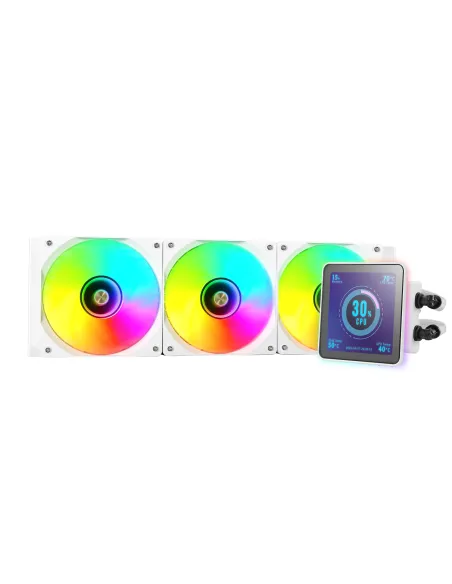 Mars Gaming ML-VISIONPRO360W Procesador Sistema de refrigeración líquida todo en uno 12 cm Blanco 1 pieza(s)