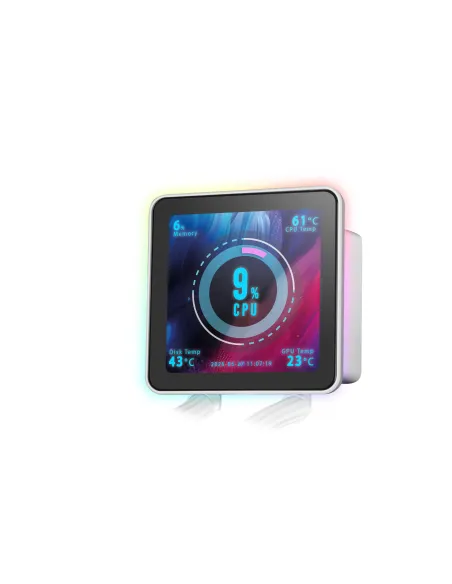 Mars Gaming ML-VISIONPRO360W Procesador Sistema de refrigeración líquida todo en uno 12 cm Blanco 1 pieza(s)