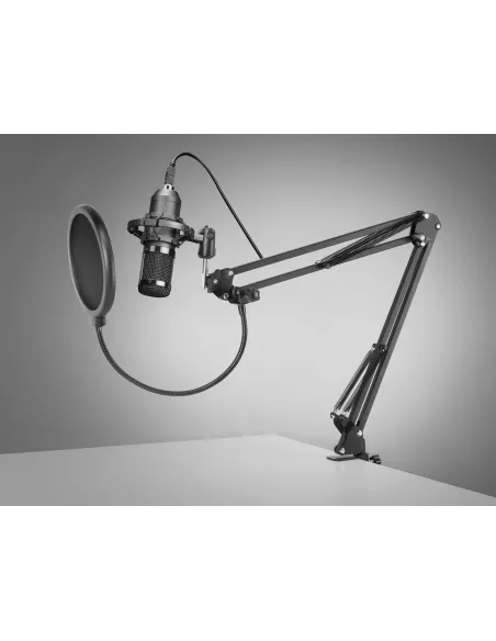 Mars Gaming MMICPRO, Micrófono PC USB, Condensador, Ultra-alta Definición Streamings, ASMR, Negro