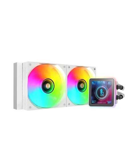 Mars Gaming ML-VISIONPRO240W Procesador Sistema de refrigeración líquida todo en uno 12 cm Blanco 1 pieza(s)