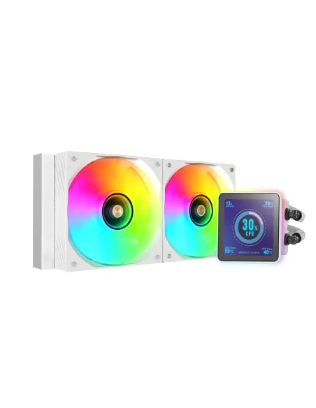 Mars Gaming ML-VISIONPRO240W Procesador Sistema de refrigeración líquida todo en uno 12 cm Blanco 1 pieza(s)