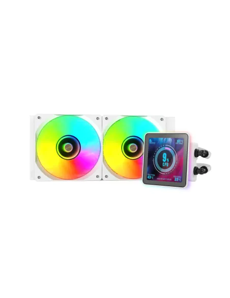 Mars Gaming ML-VISIONPRO240W Procesador Sistema de refrigeración líquida todo en uno 12 cm Blanco 1 pieza(s)