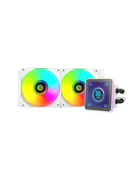 Mars Gaming ML-VISIONPRO240W Procesador Sistema de refrigeración líquida todo en uno 12 cm Blanco 1 pieza(s)