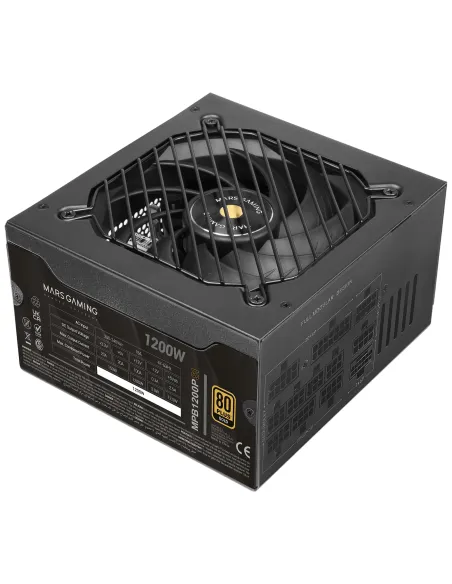 Mars Gaming MPB1200PSI unidad de fuente de alimentación 1200 W Negro