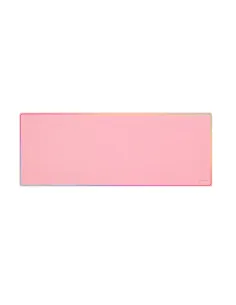 Mars Gaming MMP224, Alfombrilla Gaming XXL 880x330mm, Diseño de Bordes Rainbow, Base Antideslizante de Caucho Natural,