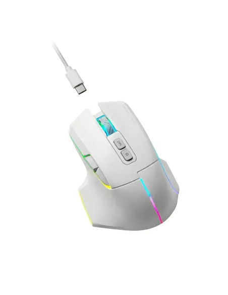Mars Gaming MMWVECTORW ratón Juego mano derecha RF Wireless + Bluetooth + USB Type-A Óptico 12000 DPI