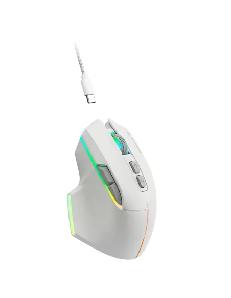 Mars Gaming MMWVECTORW ratón Juego mano derecha RF Wireless + Bluetooth + USB Type-A Óptico 12000 DPI