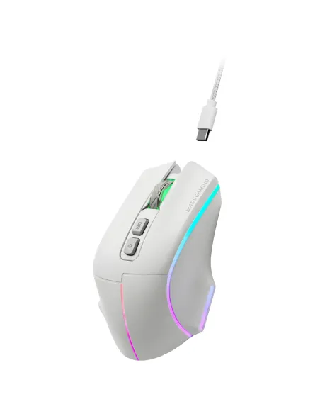 Mars Gaming MMWVECTORW ratón Juego mano derecha RF Wireless + Bluetooth + USB Type-A Óptico 12000 DPI