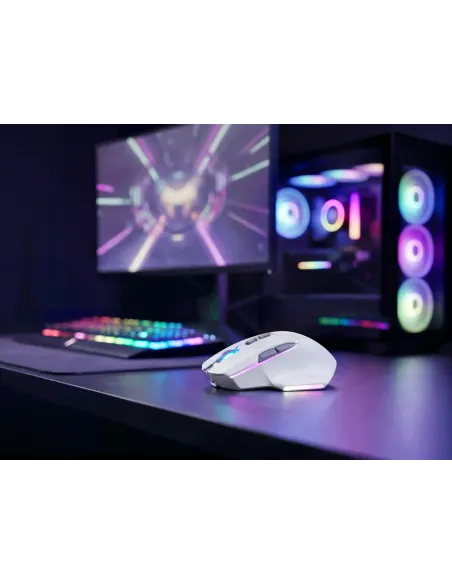 Mars Gaming MMWVECTORW ratón Juego mano derecha RF Wireless + Bluetooth + USB Type-A Óptico 12000 DPI