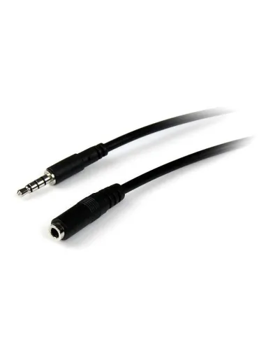 StarTech.com Cable de 1m de Extensión Alargador de Auriculares Headset Mini-Jack 3,5mm 4 pines Macho a Hembra