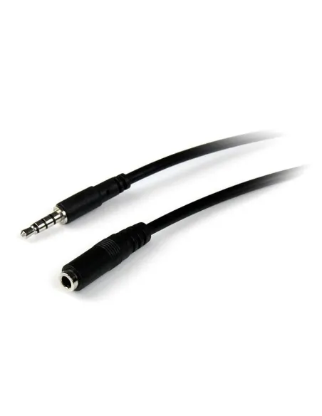 StarTech.com Cable de 1m de Extensión Alargador de Auriculares Headset Mini-Jack 3,5mm 4 pines Macho a Hembra