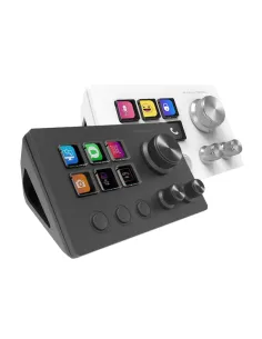 Mars Gaming MSD-TWO, Control Deck Compacto, 6 Teclas LCD Personalizables + 3 Botones, 3 Ruedas Multifuncionales, Control Deck 2