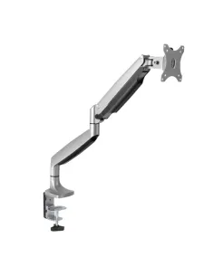 TooQ Soporte de Mesa Giratorio e Inclinable para Pantalla (Monitor / TV Plasma / LCD / LED) 13” – 32”, de Un Brazo, Plata