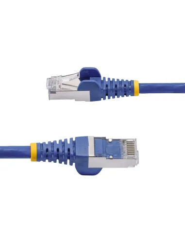 StarTech.com Cable de Red Ethernet CAT8 Azul 50cm - Snagless - sin Pestillo - 25G 40G - 2000MHz - PoE++ de 100W - 26AWG - S FTP