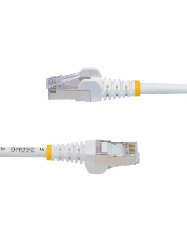 StarTech.com Cable de Red Ethernet CAT8 Blanco de 1m - Snagless - sin Pestillo - 25G 40G - 2000MHz - PoE++ 100W - 26AWG - S FTP
