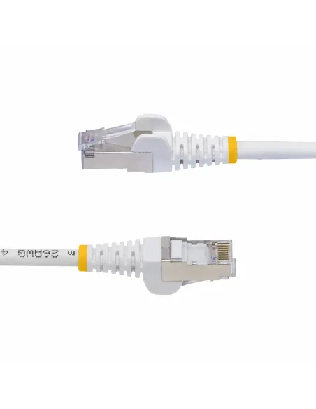 StarTech.com Cable de Red Ethernet CAT8 Blanco de 2m - Snagless - sin Pestillo - 25G 40G - 2000MHz - PoE++ 100W - 26AWG - S FTP