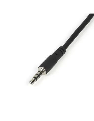 StarTech.com Adaptador de Auriculares con Micrófono Mini-Jack 3,5mm 4 pines a Conectores Separados de Auriculares y de