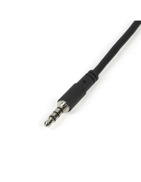 StarTech.com Adaptador de Auriculares con Micrófono Mini-Jack 3,5mm 4 pines a Conectores Separados de Auriculares y de