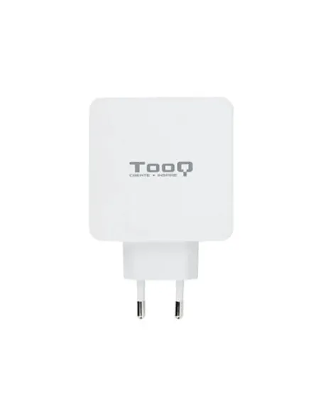TooQ Cargador de Pared doble puerto USB-C PD + USB A QC3.0, 48W