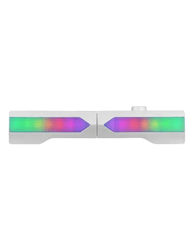 Mars Gaming ALTAVOZ BLUETOOTH MSDUO WHITE 2 EN 1 CONVERTIBLE EN SOBREMESA 2.0 O SOUNDBAR BT 5.0 ILUMINACION RGB