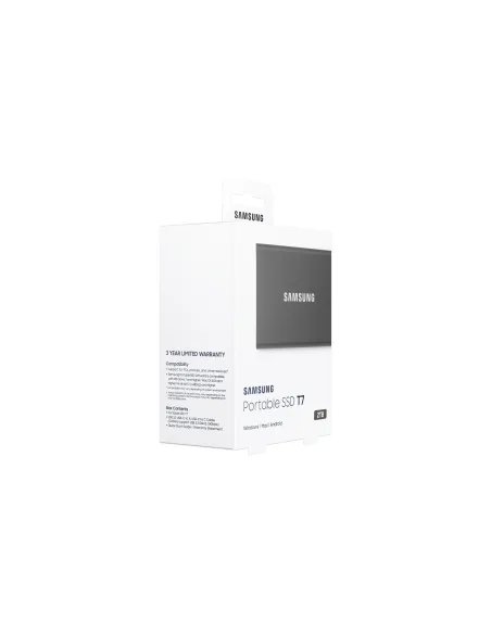 Samsung Portable SSD T7 2 TB USB Tipo C 3.2 Gen 2 (3.1 Gen 2) Gris