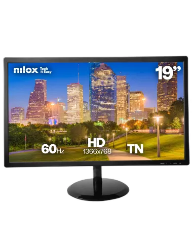 Nilox pantalla para PC 48,3 cm (19") 1366 x 768 Pixeles HD LCD Negro