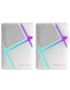 Mars Gaming MS-H, Altavoces Gaming RGB Flow, Drivers Invertidos y Sonido 3D-Surround 10W, Altavoces Compactos con Caja de