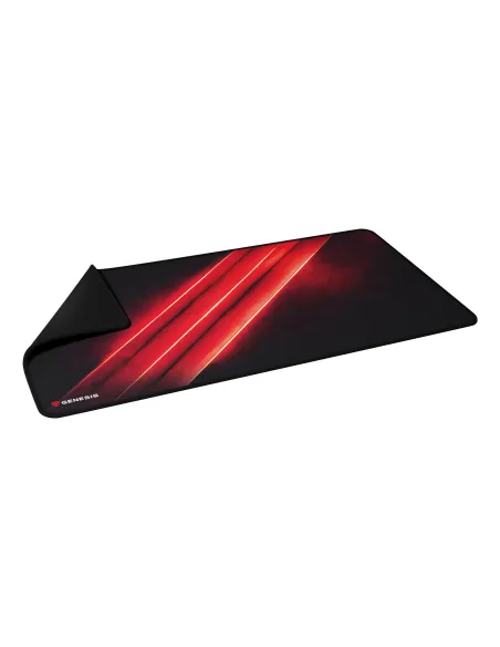 GENESIS Carbon 500 Maxi Flash G2 Alfombrilla de ratón para juegos Negro, Rojo