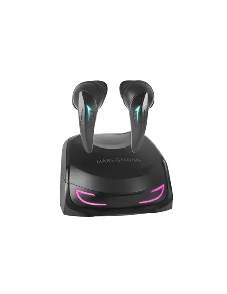 Mars Gaming MHI-ULTRA Negro Auriculares Inalámbricos TWS RGB Flow Bluetooth 5.3 Triple Cancelación Ruido 24H Batería