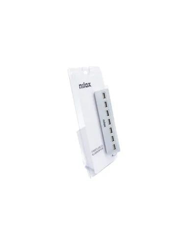 Nilox HUB sobremesa de aluminio con 7 puertos USB 2.0