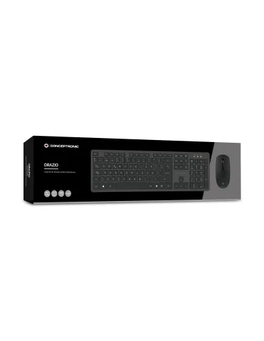 Conceptronic ORAZIO01ES teclado Ratón incluido Oficina RF inalámbrico QWERTY Español Negro